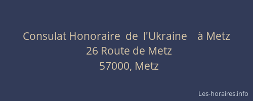 Consulat Honoraire  de  l'Ukraine    à Metz