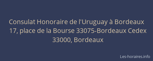Consulat Honoraire de l'Uruguay à Bordeaux