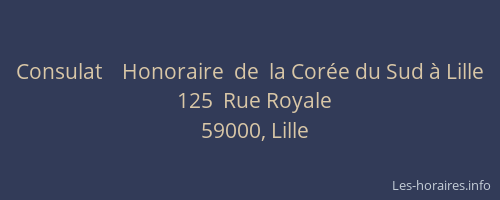 Consulat    Honoraire  de  la Corée du Sud à Lille