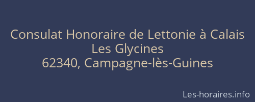 Consulat Honoraire de Lettonie à Calais