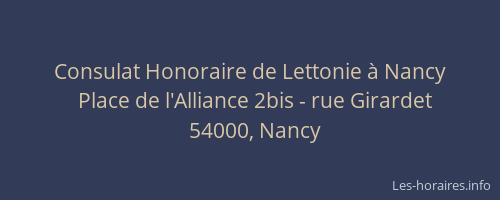 Consulat Honoraire de Lettonie à Nancy