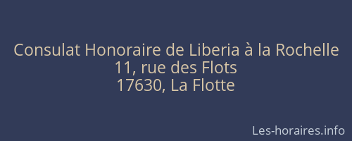 Consulat Honoraire de Liberia à la Rochelle