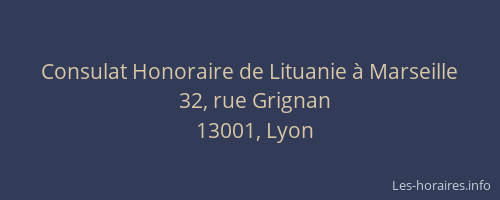 Consulat Honoraire de Lituanie à Marseille