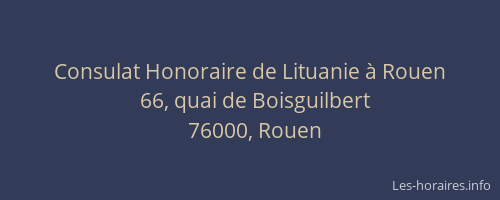 Consulat Honoraire de Lituanie à Rouen