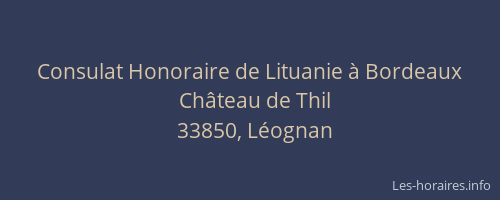 Consulat Honoraire de Lituanie &agrave; Bordeaux