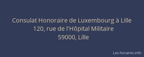 Consulat Honoraire de Luxembourg à Lille