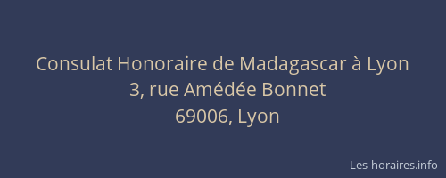 Consulat Honoraire de Madagascar à Lyon