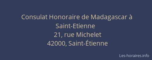 Consulat Honoraire de Madagascar à Saint-Etienne