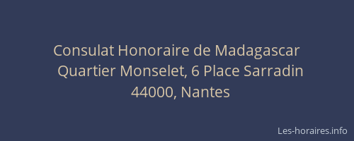 Consulat Honoraire de Madagascar