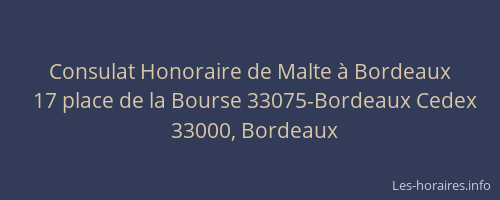 Consulat Honoraire de Malte à Bordeaux