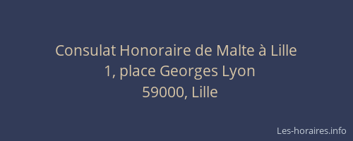 Consulat Honoraire de Malte à Lille