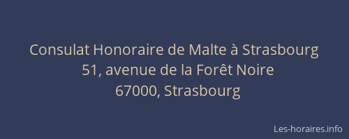 Consulat Honoraire de Malte à Strasbourg