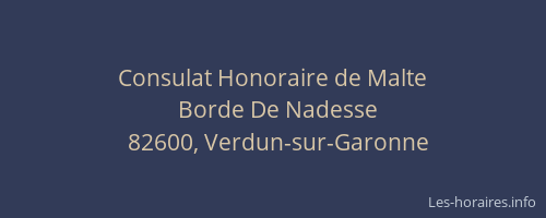 Consulat Honoraire de Malte