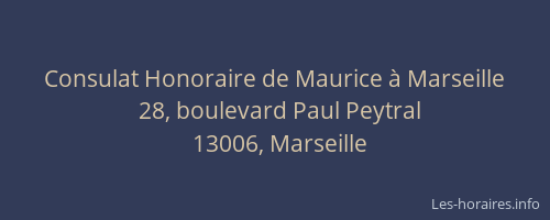 Consulat Honoraire de Maurice à Marseille
