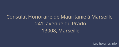 Consulat Honoraire de Mauritanie à Marseille