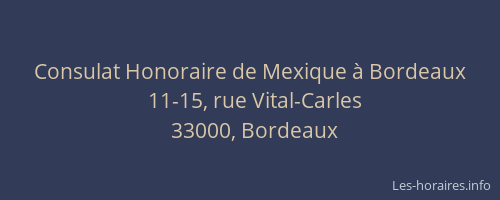 Consulat Honoraire de Mexique à Bordeaux