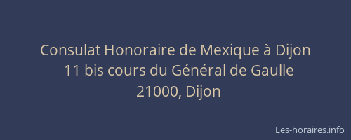 Consulat Honoraire de Mexique à Dijon