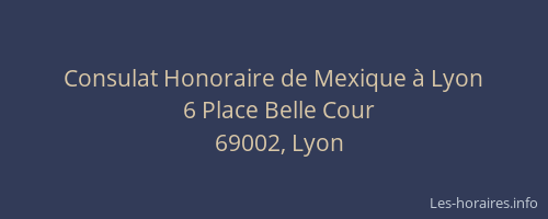 Consulat Honoraire de Mexique à Lyon