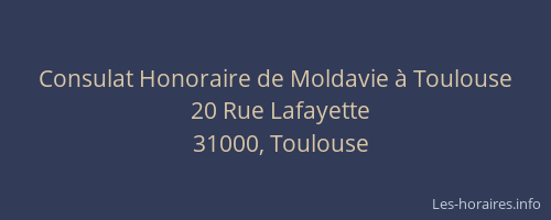 Consulat Honoraire de Moldavie à Toulouse