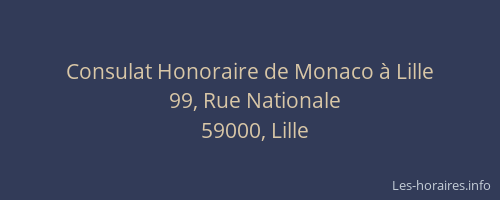 Consulat Honoraire de Monaco à Lille