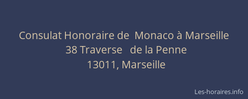 Consulat Honoraire de  Monaco à Marseille