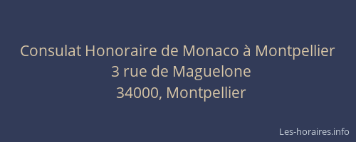 Consulat Honoraire de Monaco à Montpellier