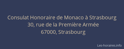 Consulat Honoraire de Monaco à Strasbourg