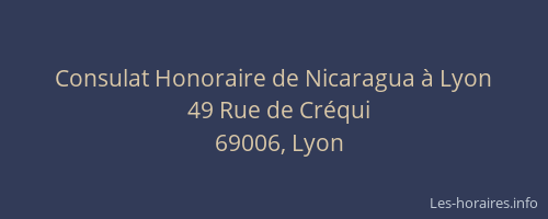 Consulat Honoraire de Nicaragua à Lyon