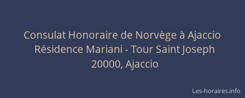 Consulat Honoraire de Norvège à Ajaccio