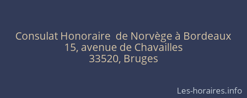 Consulat Honoraire  de Norvège à Bordeaux