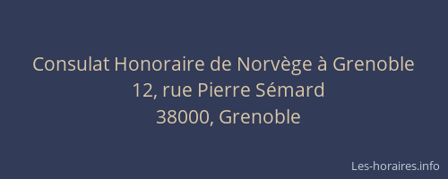 Consulat Honoraire de Norvège à Grenoble