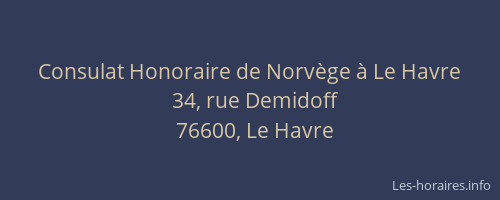 Consulat Honoraire de Norvège à Le Havre