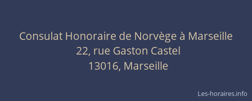 Consulat Honoraire de Norvège à Marseille