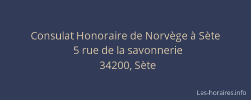 Consulat Honoraire de Norvège à Sète