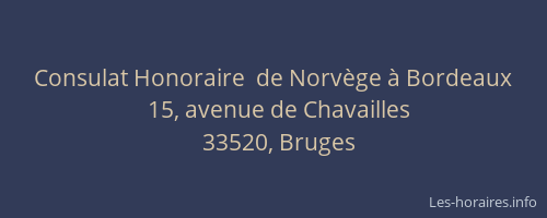 Consulat Honoraire  de Norv&egrave;ge &agrave; Bordeaux