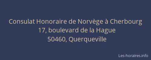 Consulat Honoraire de Norv&egrave;ge &agrave; Cherbourg