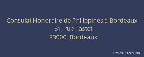 Consulat Honoraire de Philippines à Bordeaux