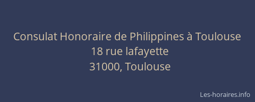 Consulat Honoraire de Philippines à Toulouse