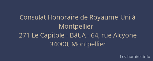 Consulat Honoraire de Royaume-Uni à Montpellier