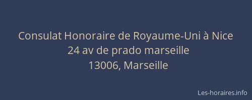 Consulat Honoraire de Royaume-Uni à Nice