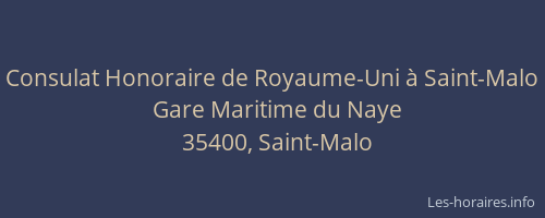 Consulat Honoraire de Royaume-Uni à Saint-Malo