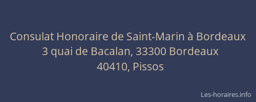Consulat Honoraire de Saint-Marin à Bordeaux
