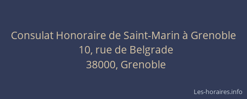 Consulat Honoraire de Saint-Marin à Grenoble