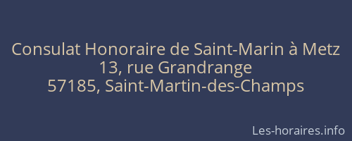 Consulat Honoraire de Saint-Marin à Metz