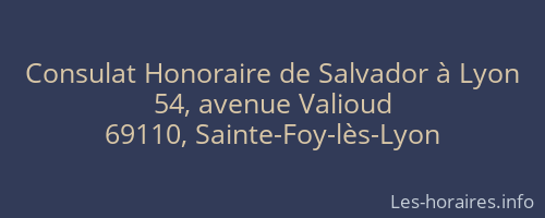 Consulat Honoraire de Salvador à Lyon