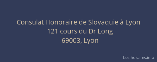 Consulat Honoraire de Slovaquie à Lyon