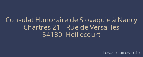 Consulat Honoraire de Slovaquie &agrave; Nancy
