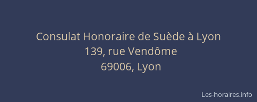 Consulat Honoraire de Suède à Lyon