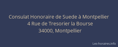 Consulat Honoraire de Suede à Montpellier