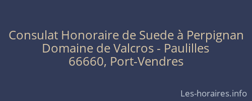 Consulat Honoraire de Suede à Perpignan